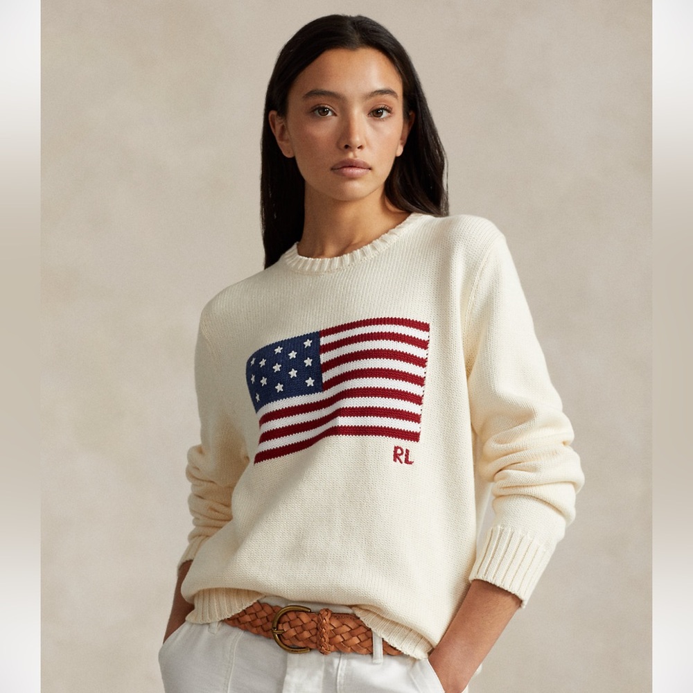 POLO RALPH LAUREN WOMENS USA SWEATER M